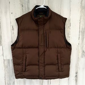 Timberland Men’s Heavyweight Down Puffer Vest Size XL Zip & Snap Closure